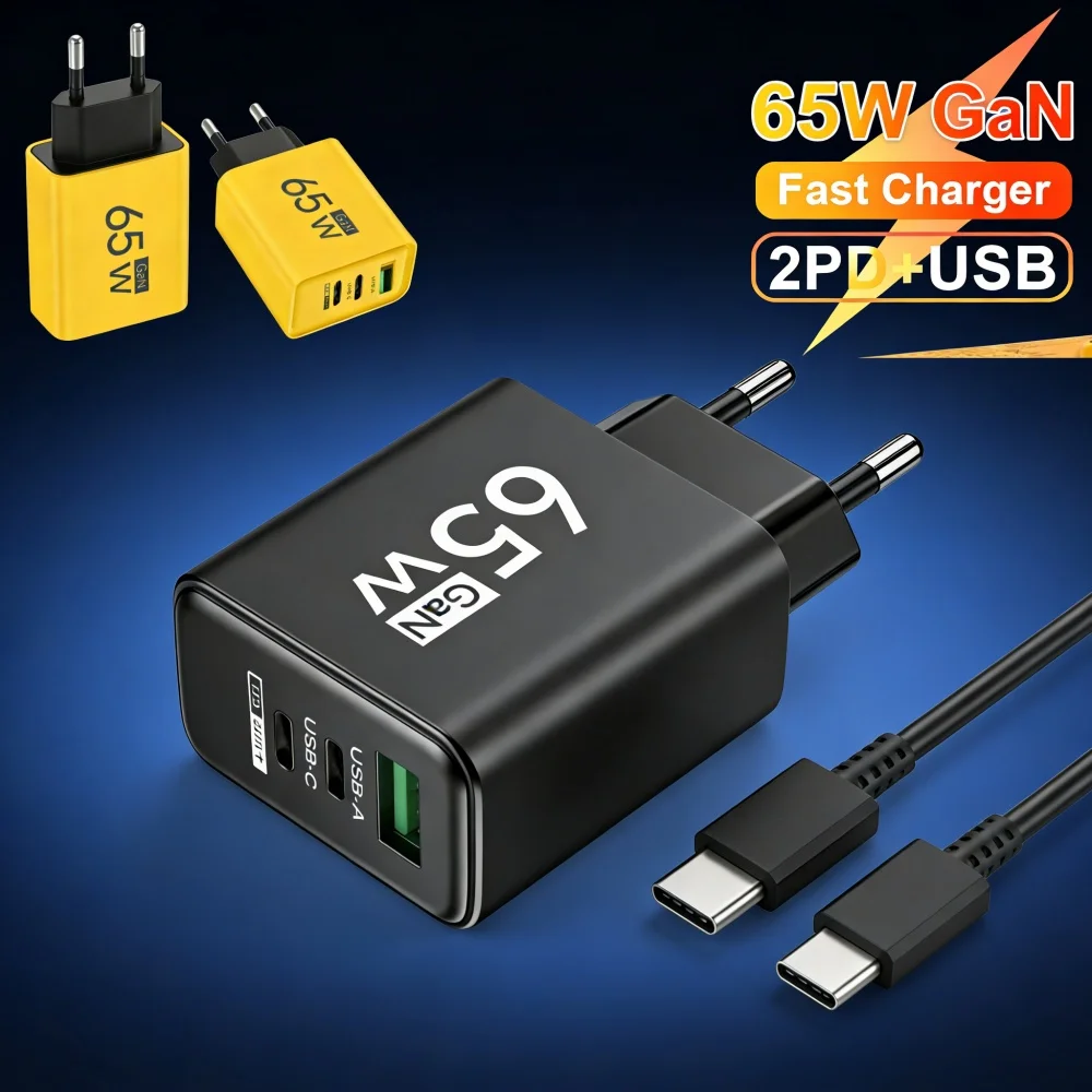 65W Gan Charger 3-P…