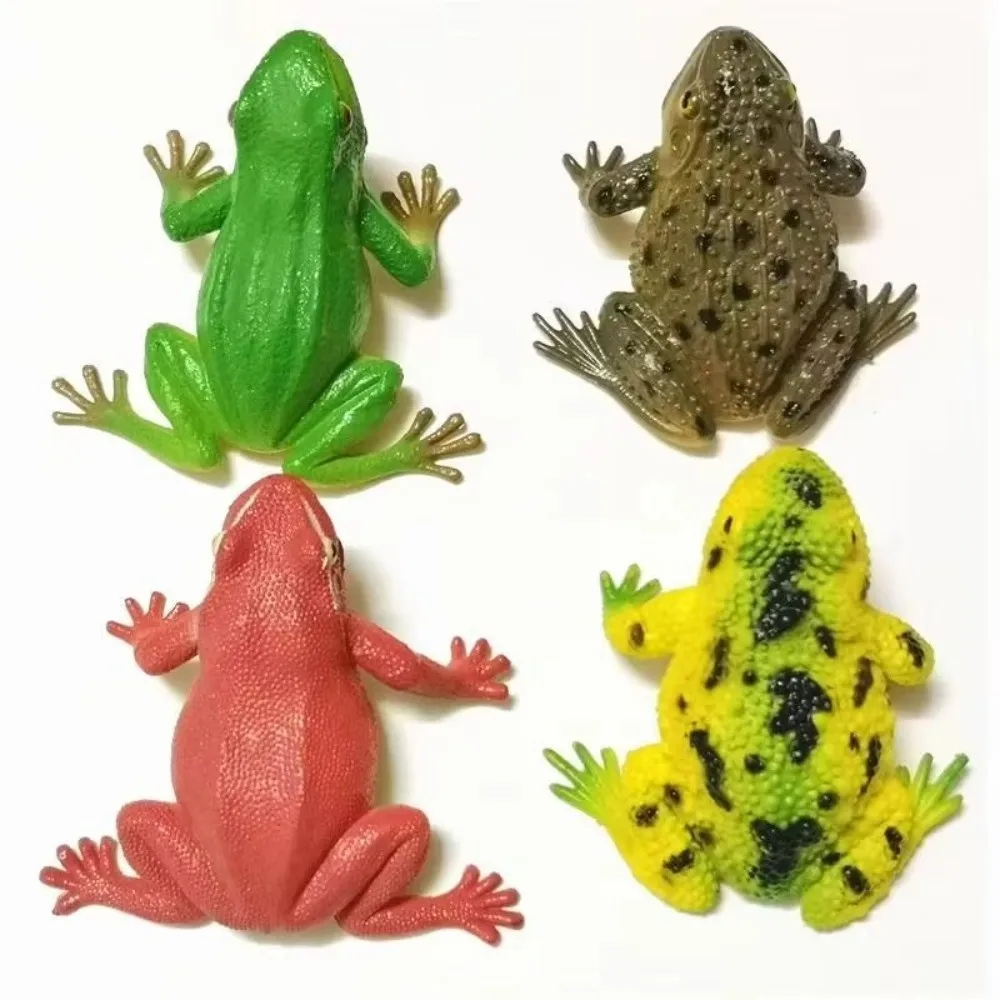 New Plastic Simulation Frog Lifelike Appearance Realistic Texture Frog Squeak Multiple Colors Interactive Frog Model Play