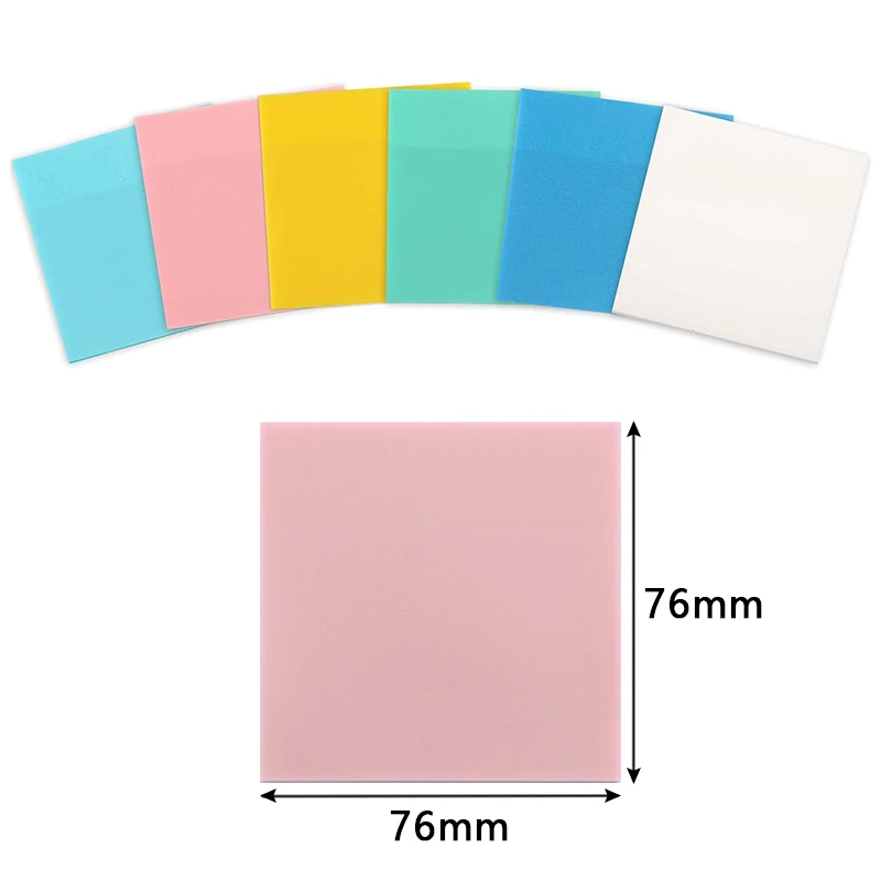 50 Sheets Stickers Waterproof PET Transparent Sticky Notes Memo Pad  Daily To Do List Note Paper for Student Office Stationery