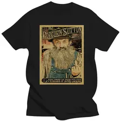 Popcorn Sutton Moonshine Hillbilly Liquor Distressed Look Poster Graphic Tshirts Funny Old Man One-finger Salute T-shirt  Camisa