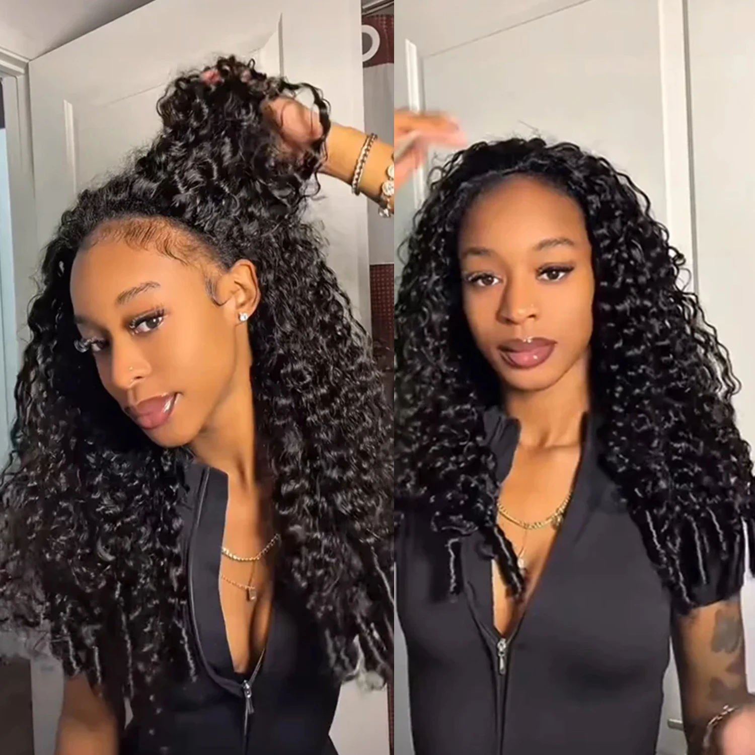 

Бирманские вьющиеся полупарики, человеческие волосы, плотность 180%, парик, полностью машинное производство, 3 в 1, полупарик на шнурке, бирманские вьющиеся волосы, парики