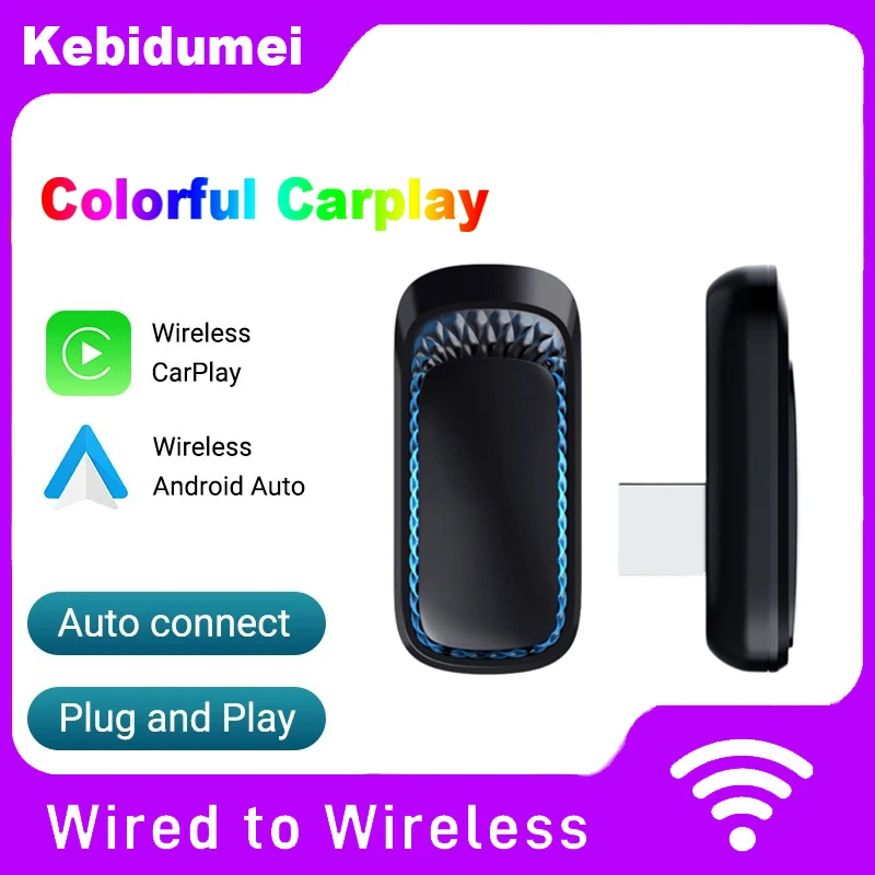 

2 в 1 беспроводной автомобильный адаптер Carplay USB Автомобильный ключ Plug and Play CarPlay Smart Box Bluetooth WiFi для проводных автомобилей Apple Carplay