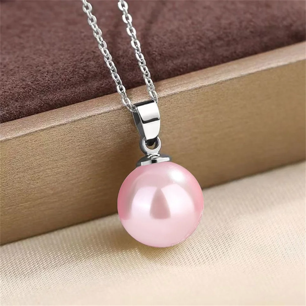 New 7 Colors Ocean Shell Pearl Necklace Women In Pendant Necklaces Beads Clavicular Chain Fashion Charms Jewelry Accessories