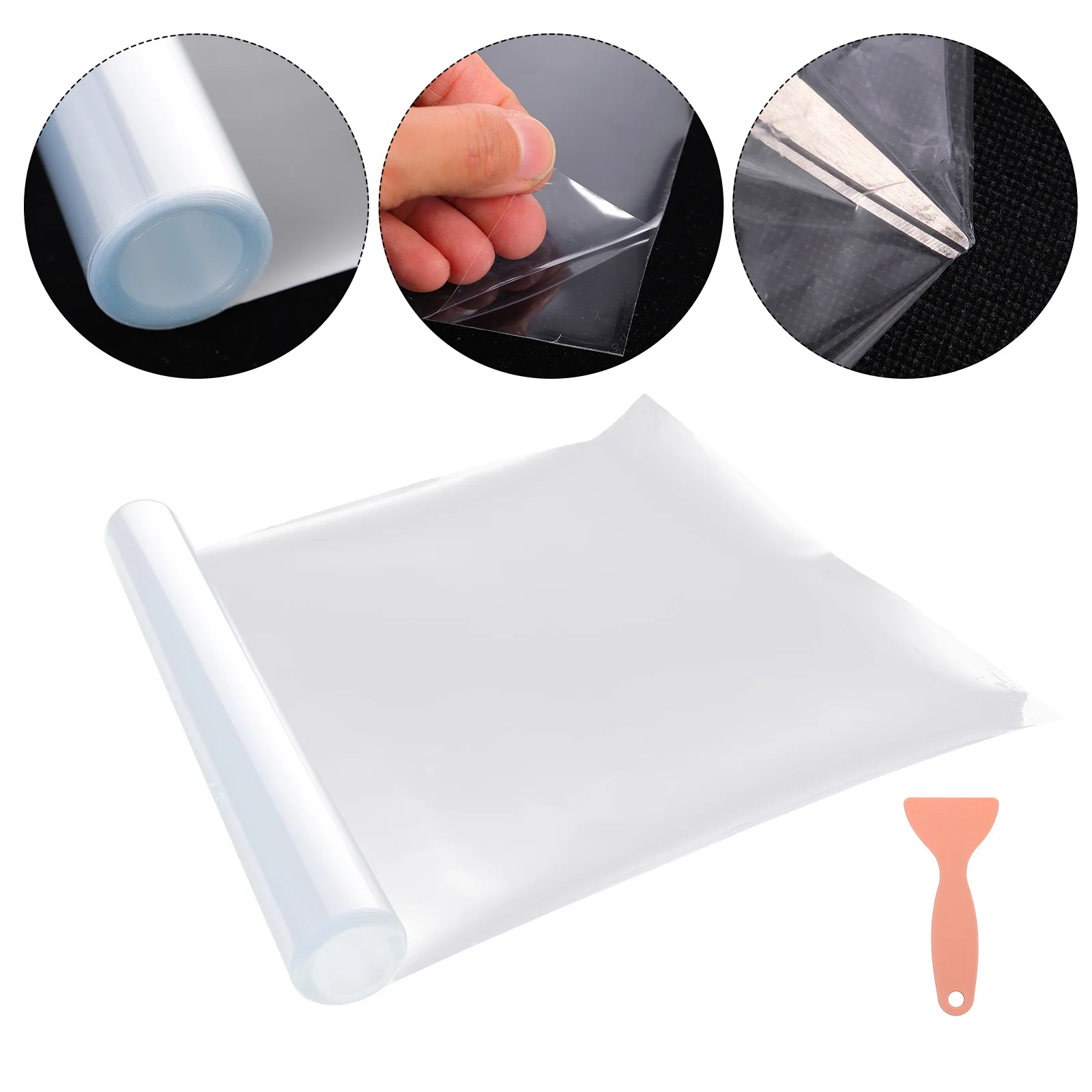 

2Pcs Universal Clear Car Anti Scratch Film Transparent Protective Wrap for Bumper Door Mirror Vehicle Surface Coating Car