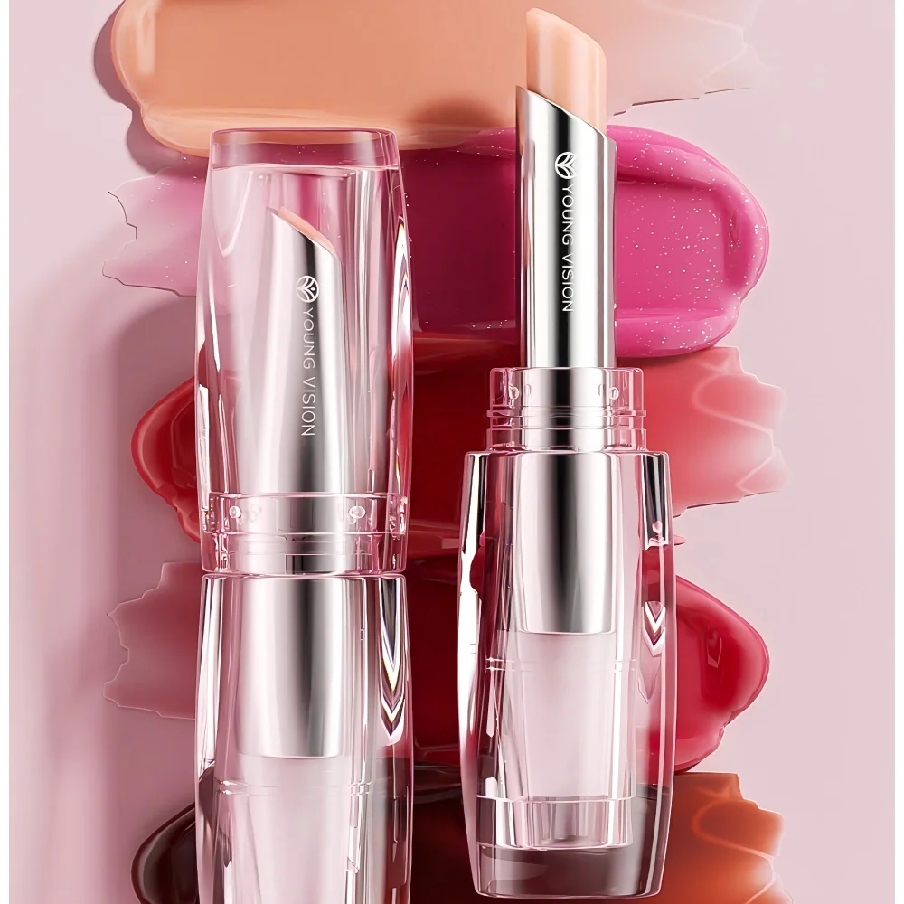 Balsamo Labbra Cangiante - Rossetto Trasparente in Gelatina, Idratante, Colore Trasparente Attivato dalla Temperatura per Uso Quotidiano