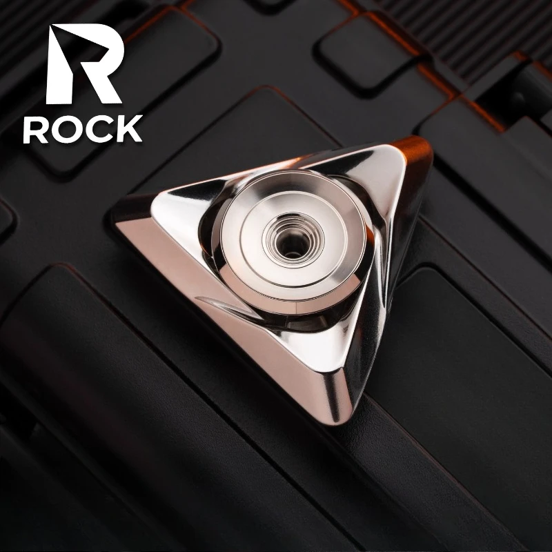 لعبة ROCK EDC Lingguang المعدنية الميكانيكية المكونة من ثلاث صفحات على شكل مثلث تململ سبينر لسطح المكتب #1