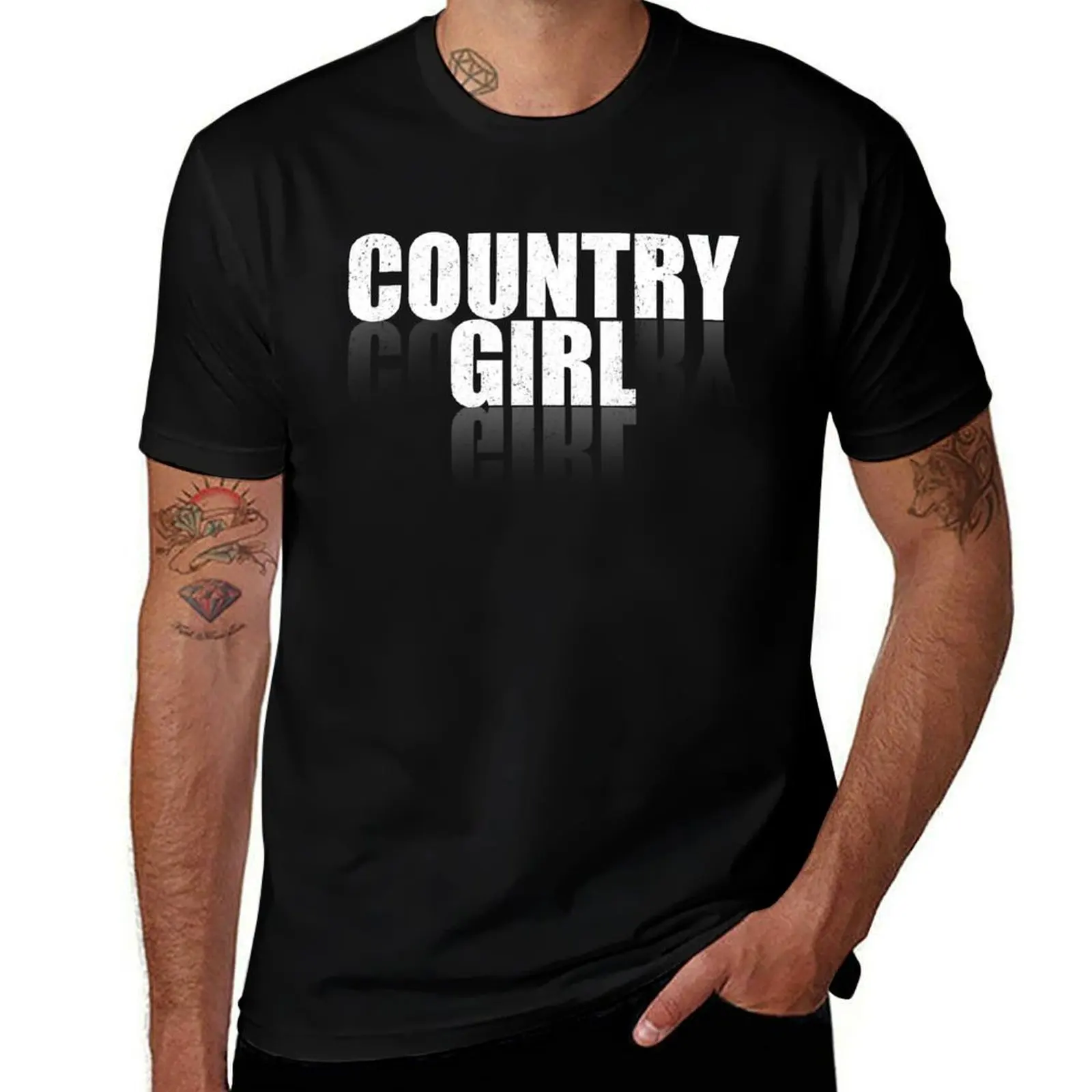

Country Girl Gift T-Shirt man graphic t shirt men t shirt cotton 100% T-Shirt