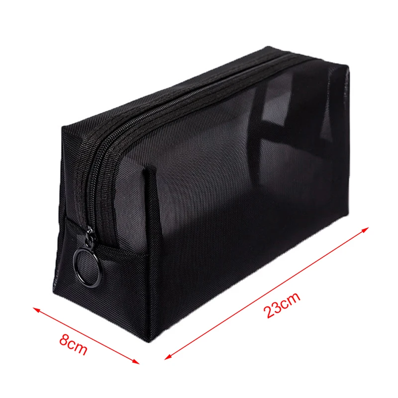 3pcs Cosmetic Bag Travel Fashion Black Toiletry Makeup Organizer Bags Case Pouch