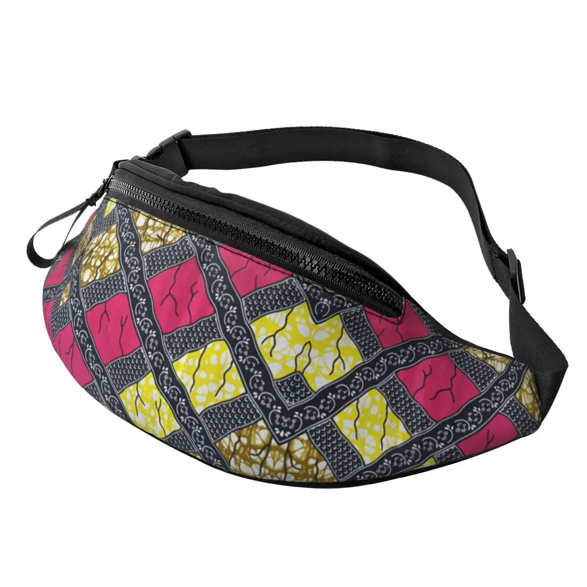 Stylish And Unique African Ankara Fanny Pack for Men Women Africa Ethnic Crossbody Waist Bag Cycling Camping Phone Money Pouch