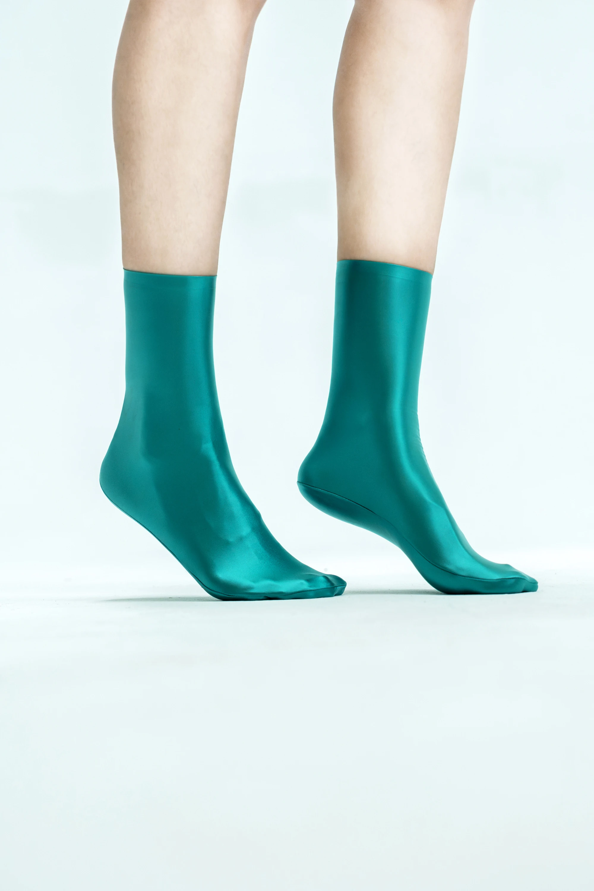 Xckny série brilhante meias óleo brilhante meias elásticas yoga meias de tubo alto compressão meias brilhantes