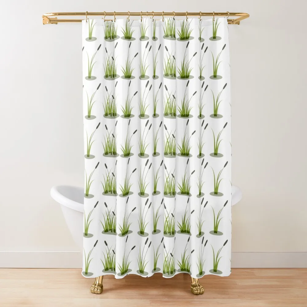 

cattails on the water Shower Curtain Anime Bathroom Modern Accessory Bathrooms Bathroom And Shower Products Curtain