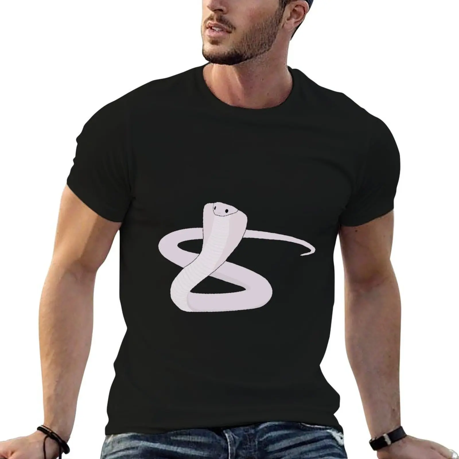 

White King Cobra T-Shirt man t shirt heavy cotton t shirt man cotton T-Shirt