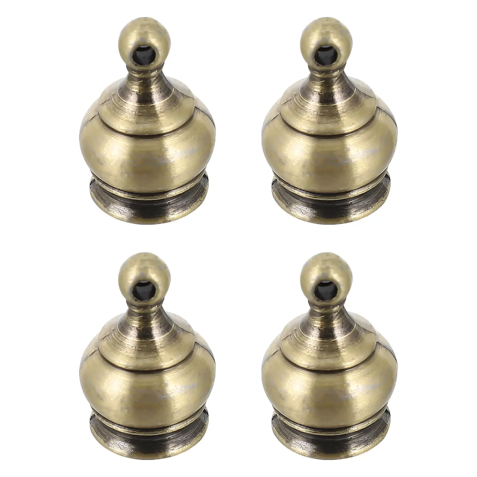 

4 Pcs Harvard Style Zinc Alloy Lamp Finials Decorative Knobs Golden Screw Caps for Crystal Chandeliers DIY Lighting