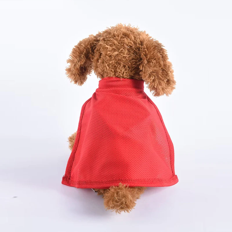 

Летние костюмы супергероя для косплея, костюмы для домашних животных, наряд для трансформации щенка, сетчатый костюм, удобный дышащий плащ, средний мужской жилет для собак