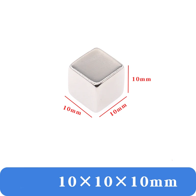10 قطعة 5x5x5 مللي متر و 10x10x10 مللي متر مغناطيس كتلة مربعة قوية للحرف اليدوية والنماذج والمشروعات الصناعية والسبورة البيضاء ومجموعة العلوم