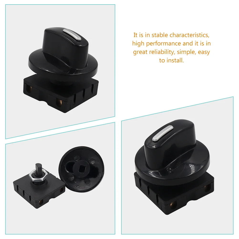 

2 Sets 4-Position Rotary Switch For Fan Heater 3 Speed Control Electric Heater Speed Selector Replacement With Knob Universal