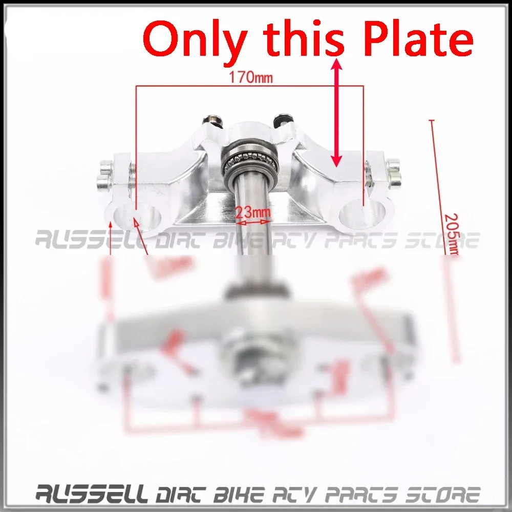 Only Aluminum Handlebar triple Lower connecting or Upper plate 33mm For Front Fork Dirt pit bike