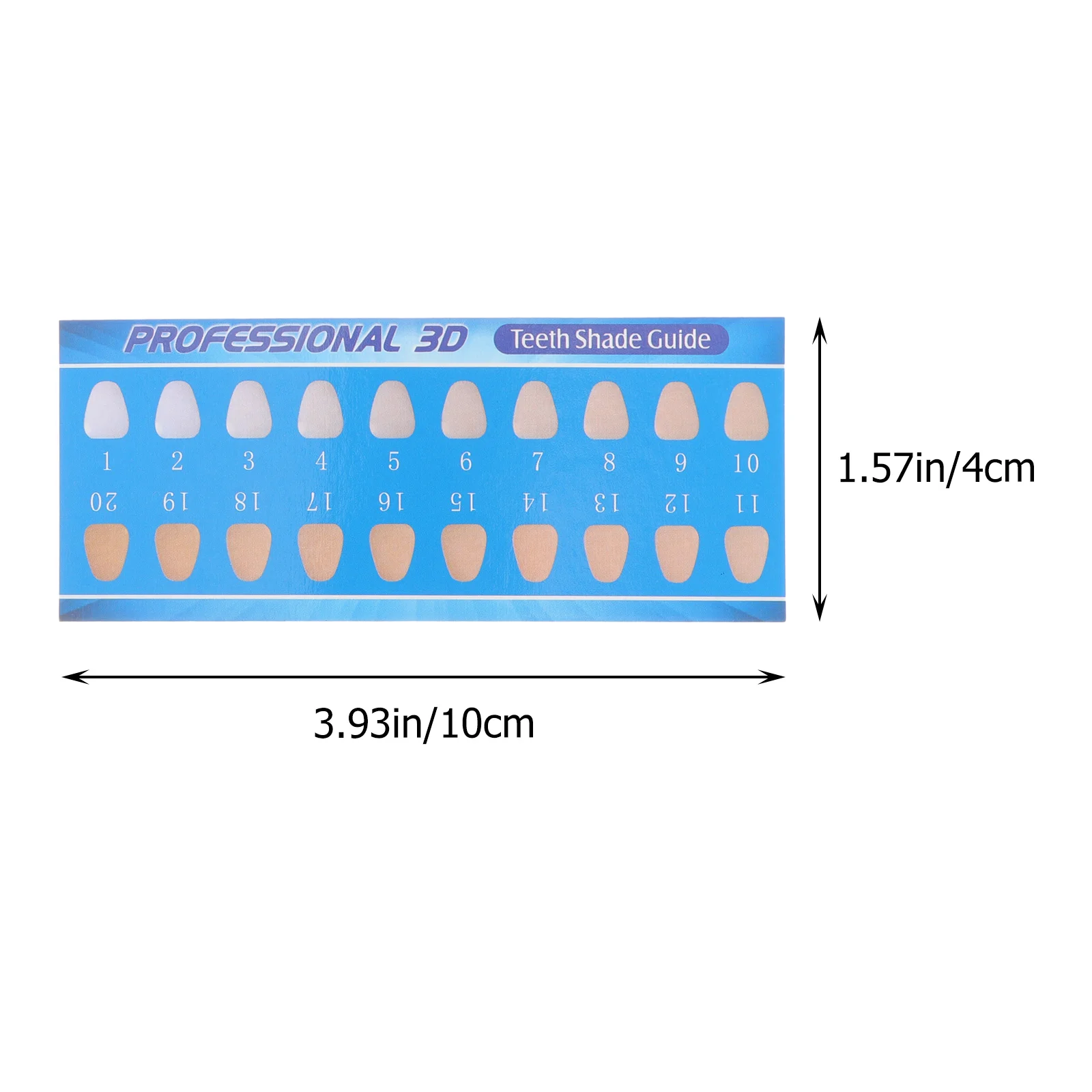 50 pçs gráfico de cores dos dentes sombra guia de contraste dos dentes cartão colorido clareamento tons casa colorimétrico