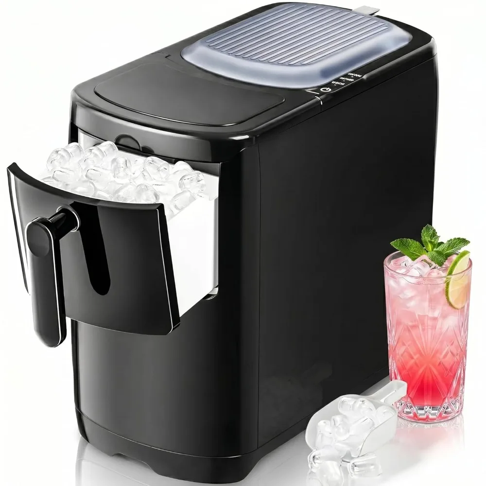 

Portable Ice Maker, 18Lbs/24H Self-Cleaning Machine with Scoop, for Home Office, Black, Custom
