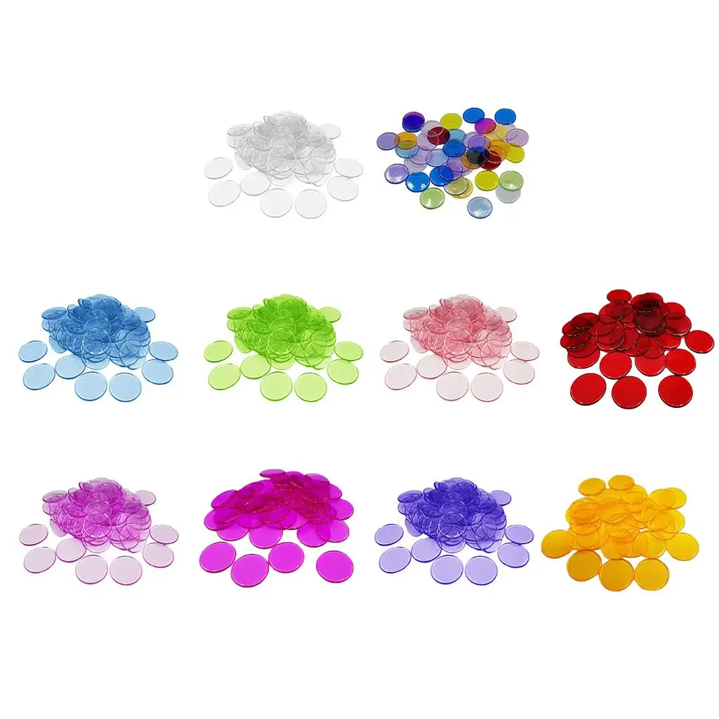 Counting Chips Transparent Bingo 00 pcs Counters 3/4