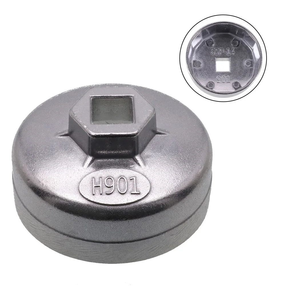 

1x Wrench 65mm Wrench Tool 14 Flutes Correct Connector Direct Installation Oil Filter Cap Practical To Use Brand New