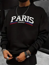 Paris France Letter Print Man Hoodie Street Tide All Match Sweatshirts Casual Fashion Comfortable Hoodies Crewneck Pullovers Top