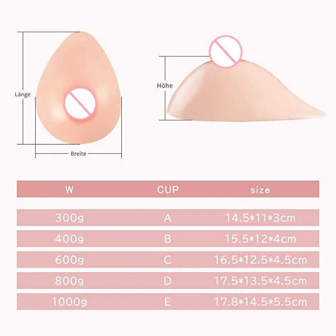 KOOMIHO Realistic Huge Fake Boobs Tits Crossdress Silicone Breast Form False Breast for Shemale Transgender Drag Queen Cosplay