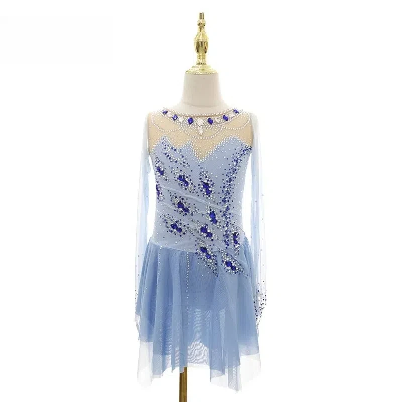 

Customized Girls Figure Skating / Spinning / Performance Costumes Adult and Kids Girls Performance Dresses Ice Costumes