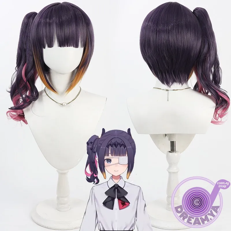

Ninomae Ina'nis Cosplay Wig Vtuber Purple Pink Orange Synthetic Hair Heat Resistant Halloween Role Play Party Carnival +Wig Cap
