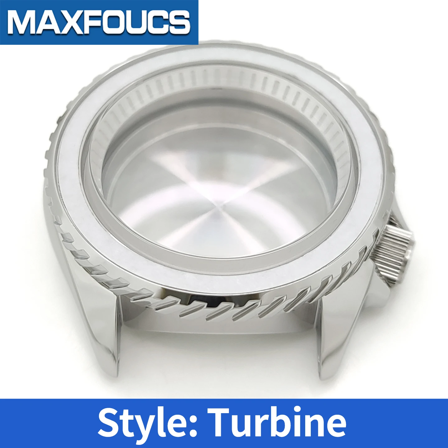 Sea Master/Turbine/Prospex/MM300 Glänzend Silbernes Uhrengehäuse für SKX SKX007 NH35 4R36 4-Uhr-Position MOD Stahl Uhrengehäuse Teile Maßanfertigung – Detail 12