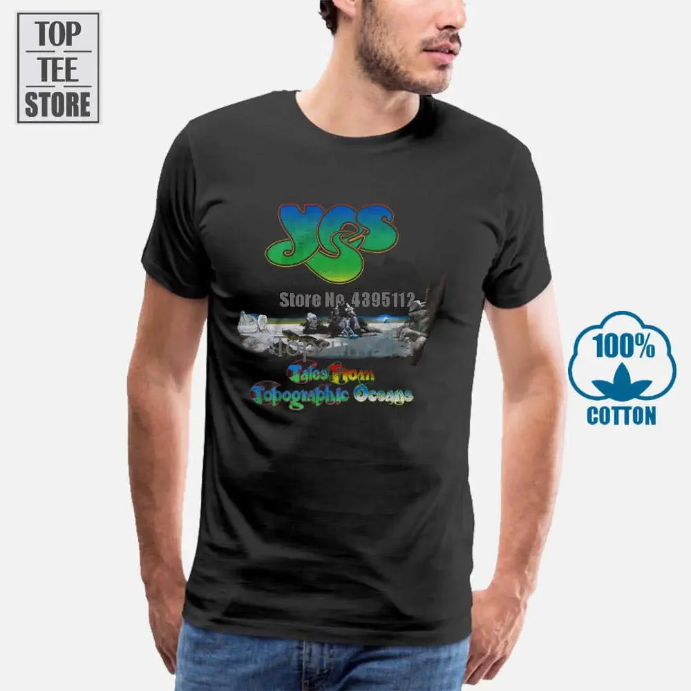 

Топографическая майка Yes ocean, футболка S, M, L, Xl, 2Xl, новая майка Yes Band