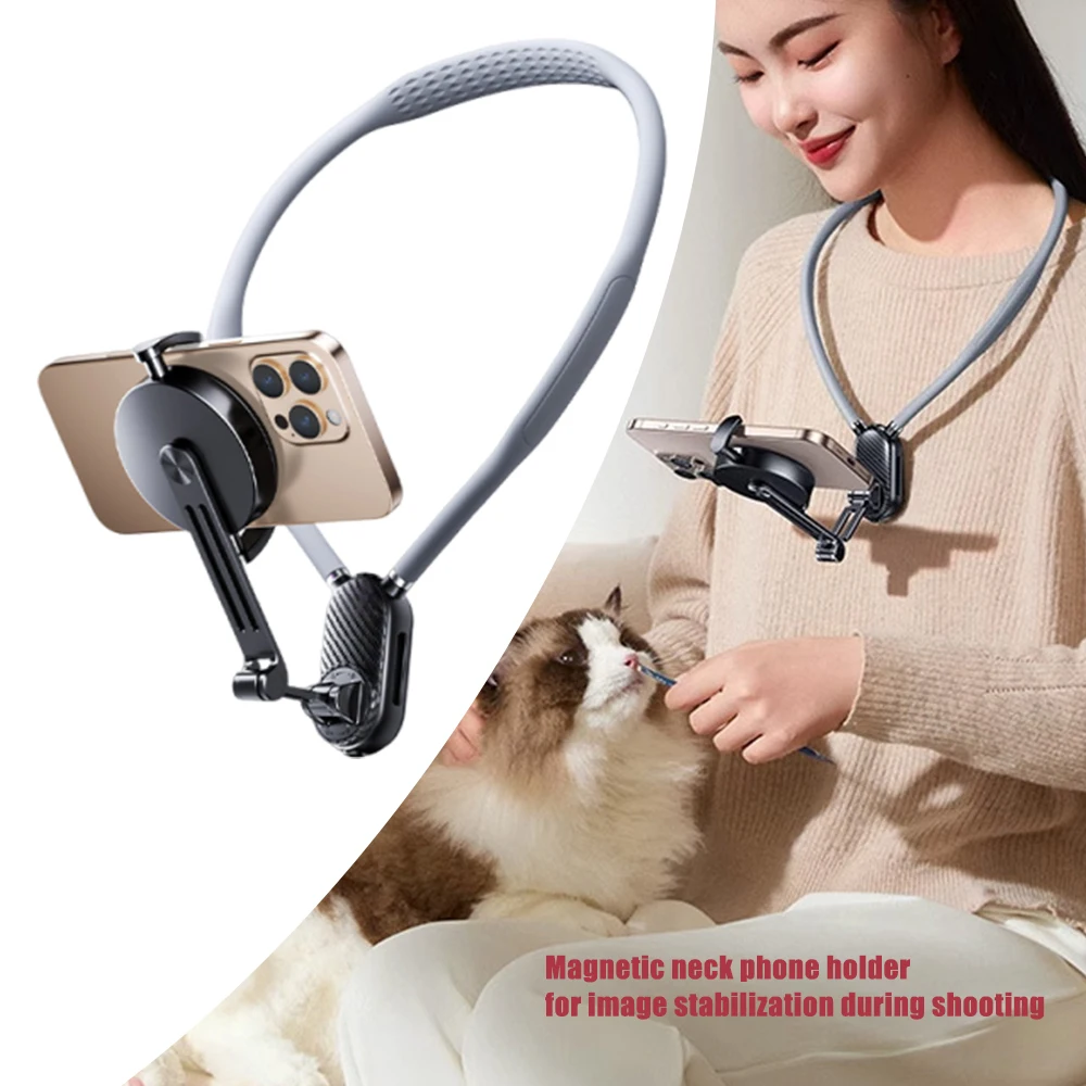 

Chest Fixed Magnetic Neck Phone Holder Anti Shake POV Shooting Gadget First Person View Bracket Multifunctional Action Camera