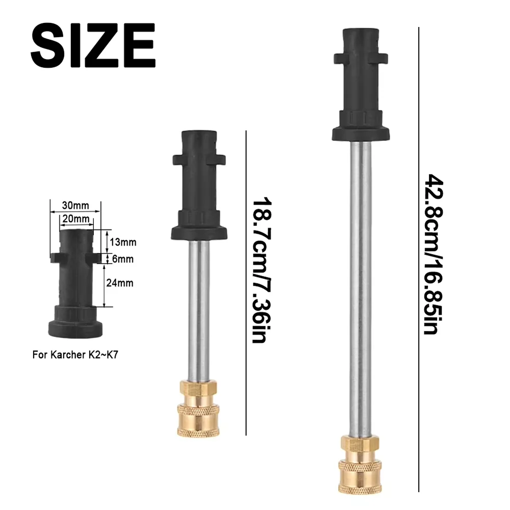 Karcher Hochdruckreiniger-Lanzeenverlängerungs-Schnellanschluss-Adapter – Hochdruck-Spritzpistolen-Zubehör für die Reinigung von SUV-Aufnahmewerkzeugen – Detail 2