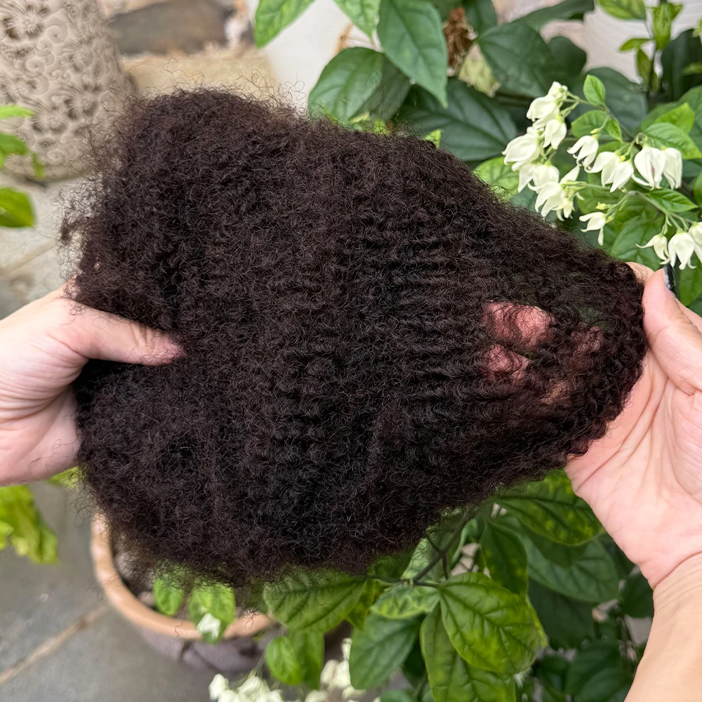 الأفرو غريب مجعد الكروشيه الشعر البشري 50 جرام/قطع بالجملة اللون الطبيعي السائبة شعر ريمي غريب الإنسان تجديل وصلات شعر