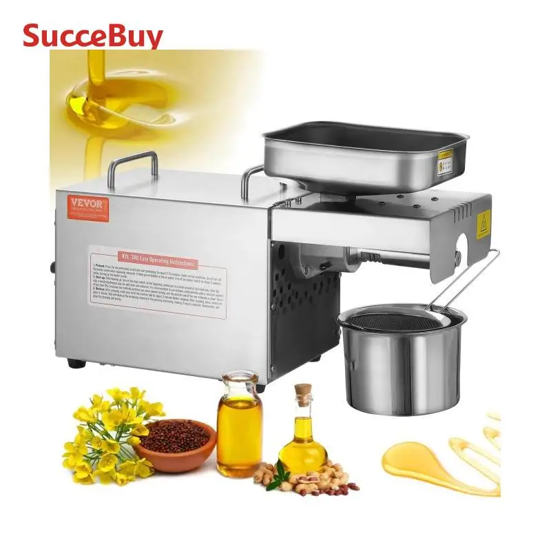 ماكينة ضغط الزيت الكهربائية من SucceBuy ماكينة استخراج الزيت من الفولاذ المقاوم للصدأ ماكينة ضغط ساخن لبذور السمسم والفول السوداني وبذور الشاي وبذور اللفت #1