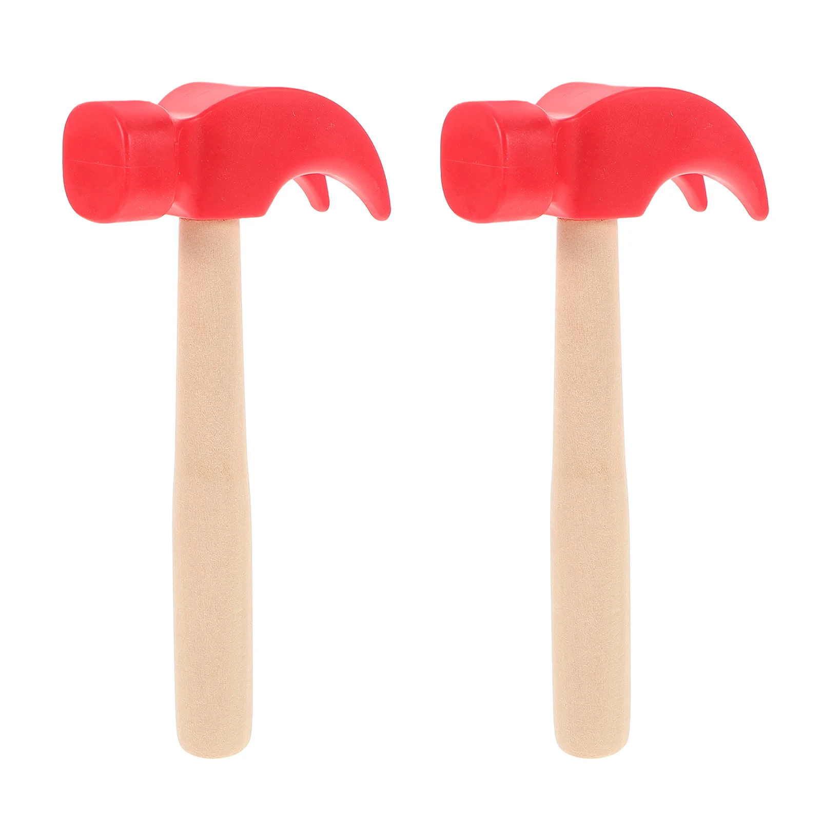 2 Pcs Hammer Percussion Simulated Small Wooden Child Children's Toys Maintenance Tools