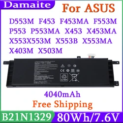 B21N1329 7.6V 30Wh Laptop Battery For ASUS D553M F453 F453MA F553M P553 P553MA X453 X453MA X553 X553M X553B X553MA X403M X503M