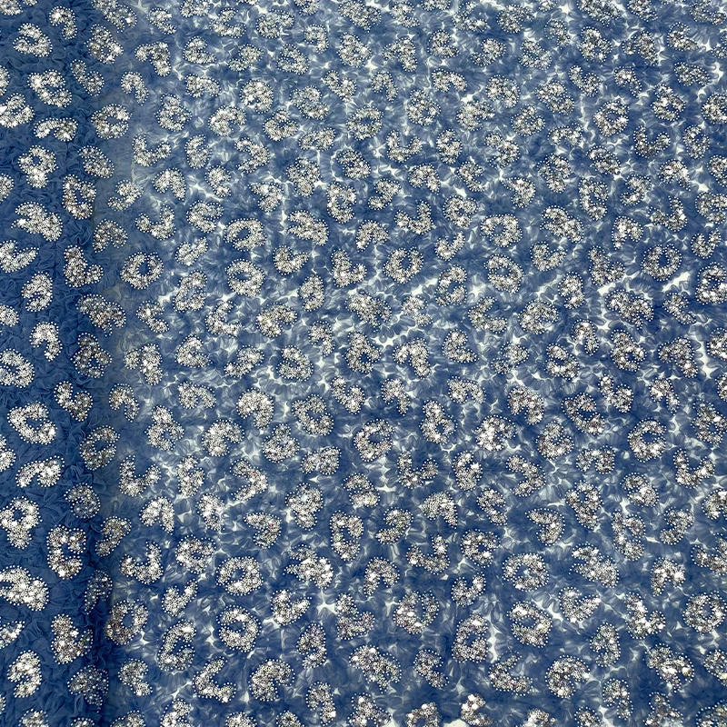 

Африканская модная сетчатая ткань с вышивкой из высококачественной французской окантовкой, вышивкой бисером и блестками платья.