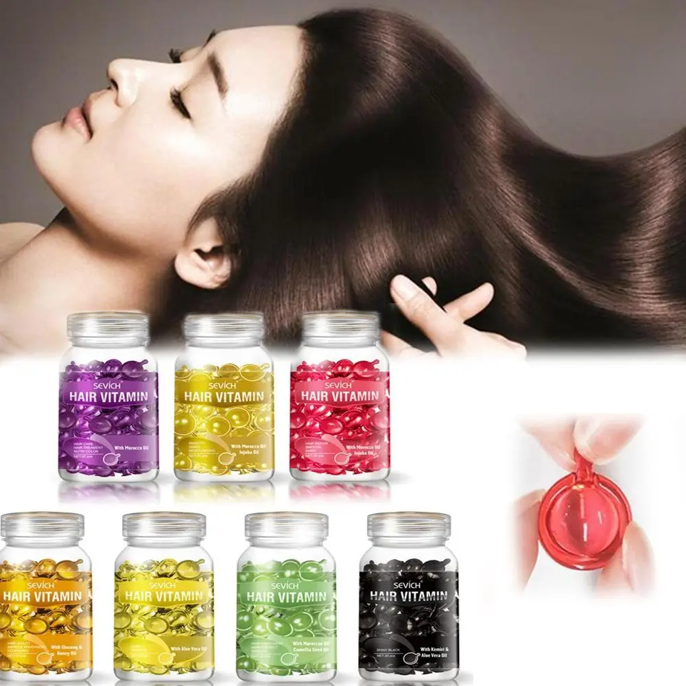 

30Pcs Smooth Silky Hair Care Capsule Keratin Complex Repair Burn Damaged Essence Anti-Loss Anti-fruit Essential Hair Protect Oil