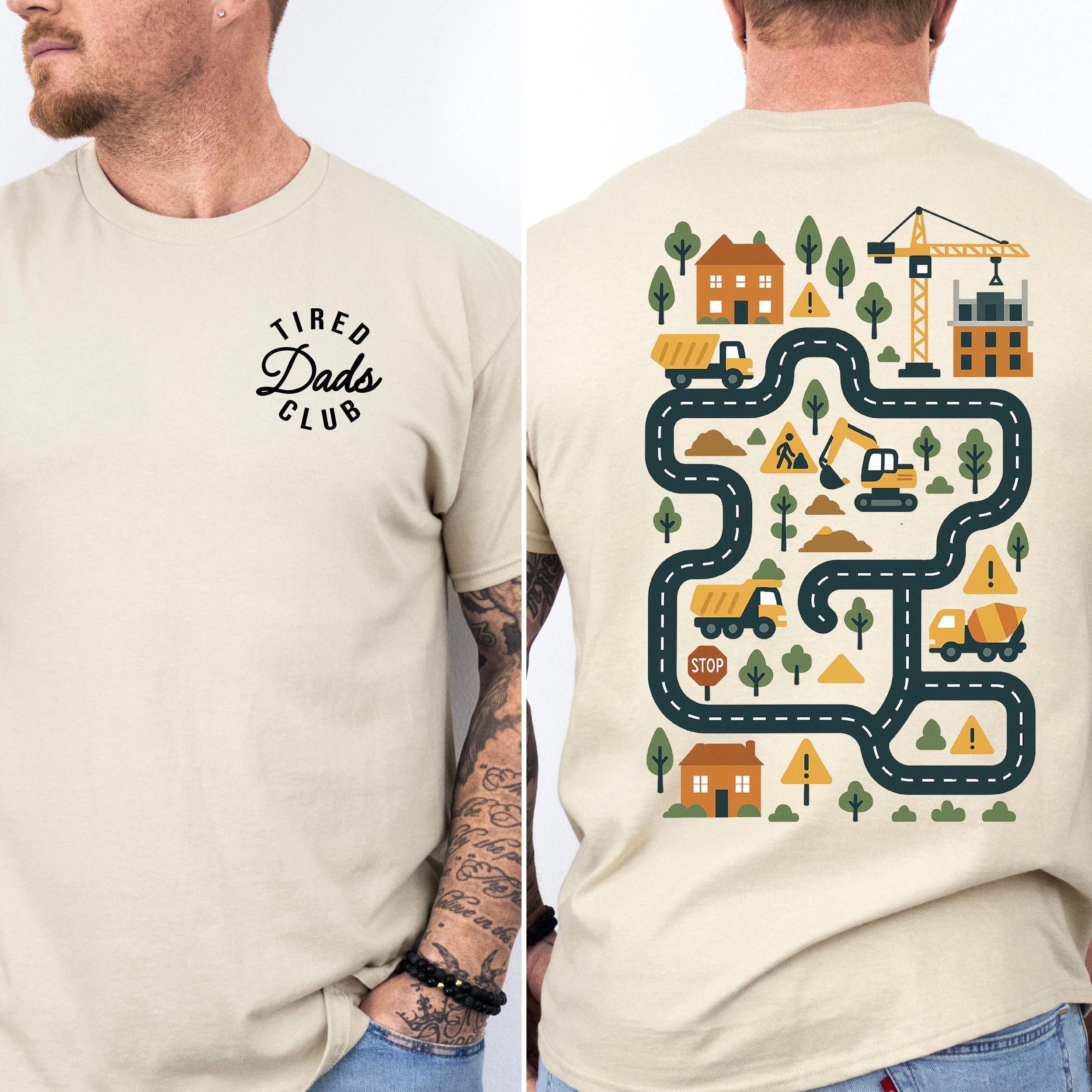 Tired Dads Club Herren-T-Shirt, Sommer-Trainingsanzug, Rundhalsausschnitt, kurzärmeliges Oberteil, lässige Sportbekleidung, Harajuku-Mode, Streetwear – Detail 4