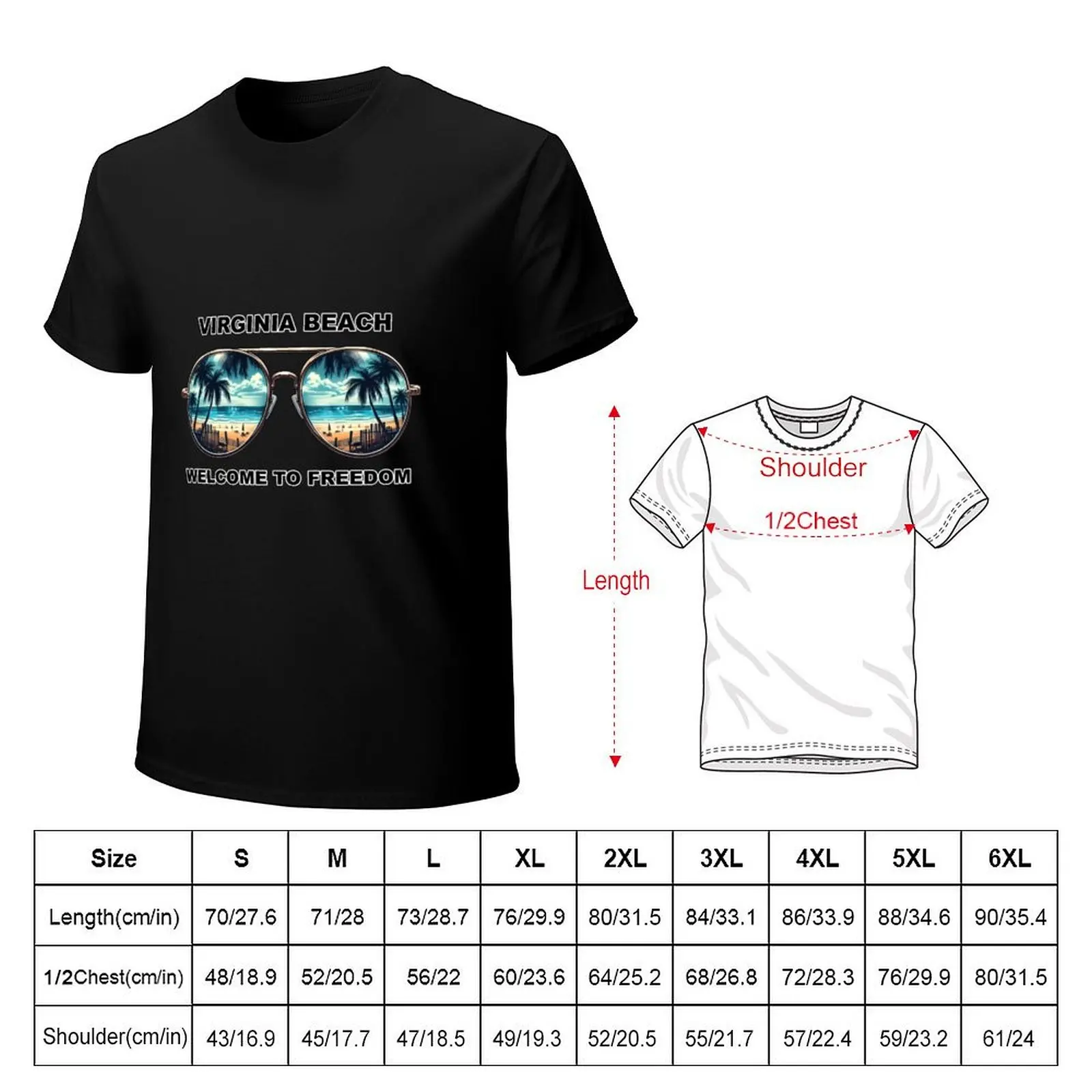 Virginia Beach Welcome to Freedom T-Shirt cotton t shirts high quality T-Shirt
