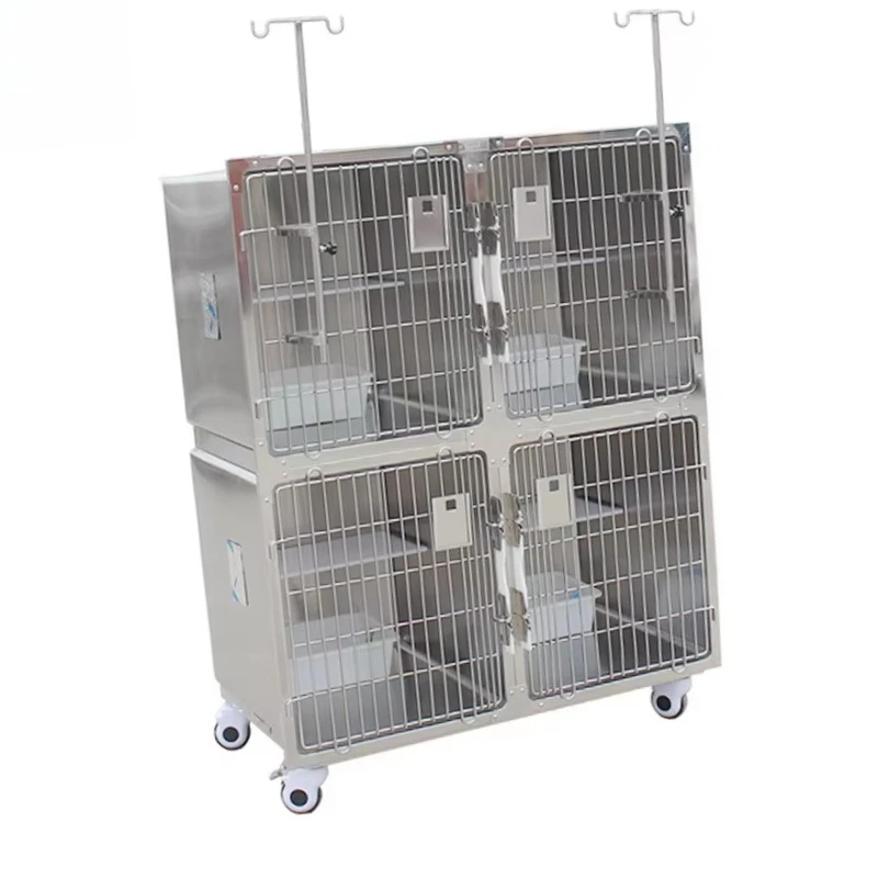

Veterinary Equipment Customized Stainless Steel Pet Cat Display Cage for Veterinary Hospital Clinic