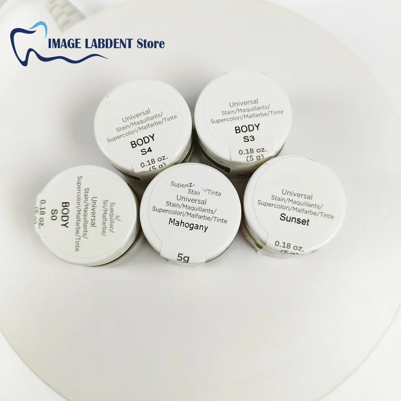 歯科用磁器ペーストセット,釉薬,ステンレス鋼,21色,1瓶あたり5g