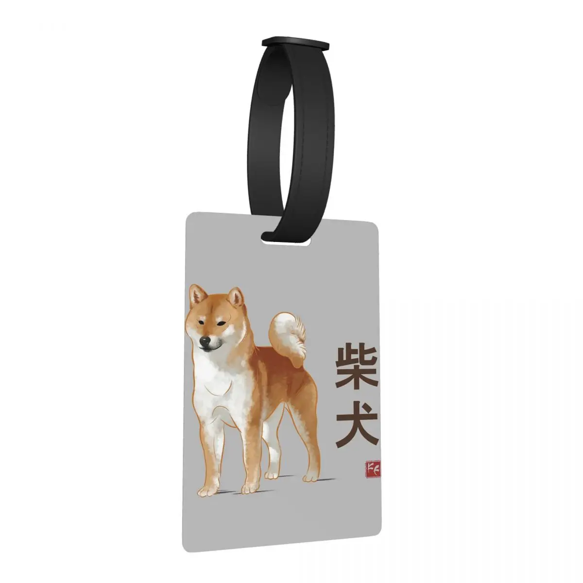 

Dog Collection Japan Kanji Version Shiba Inu Dog Luggage Tags Suitcase Travel Baggage Boarding Tag Label Holder ID Name Address