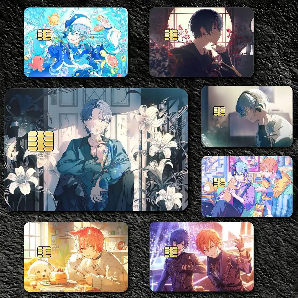 

Akito Shinonome Toya Aoyagi Credit Card Skin Stickers For VISA Bank Bus Metro Access Card Protective Film Cover Sticker