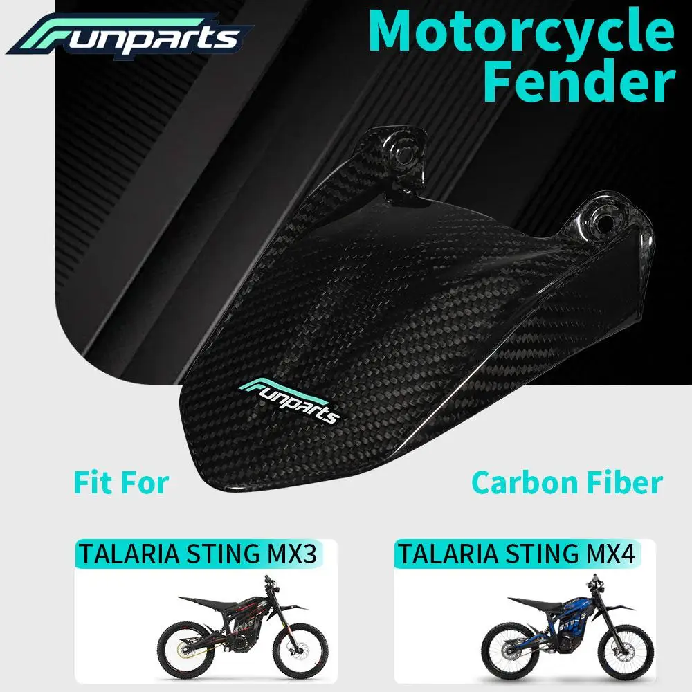 

Funparts Motorcycles Rear Wheel Fender Carbon Fiber Shock Absorption Mudguard For Talaria Sting MX3 MX4 MX5 Electric E-bike