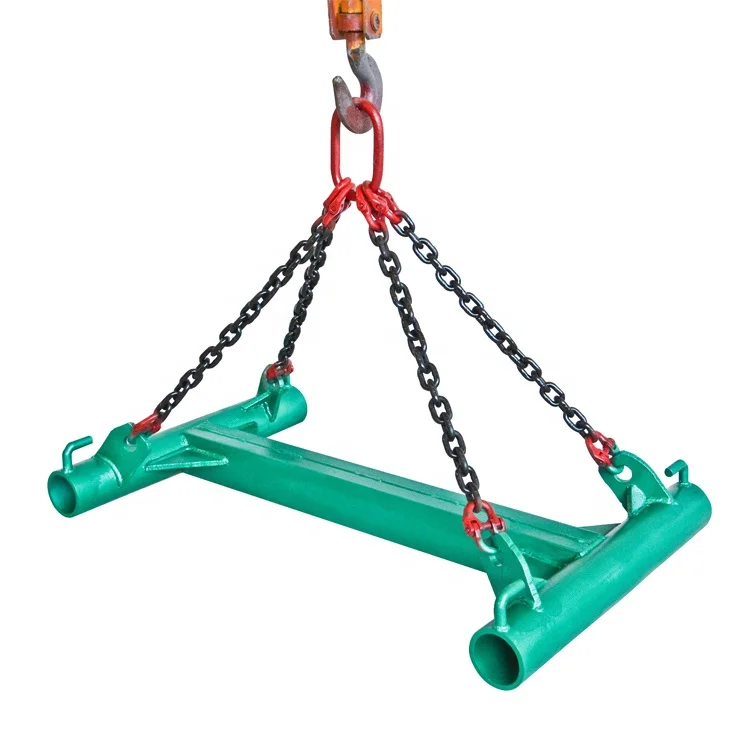 5T Forklift Accessories Green Flat Lifter with Rugged Steel Lift Beam and Hook