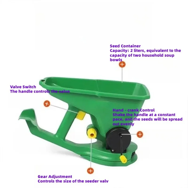 

Special grass seed seeder small fertilizer applicator grass seed sowing magic hand-cranked spreader lawn seed machine