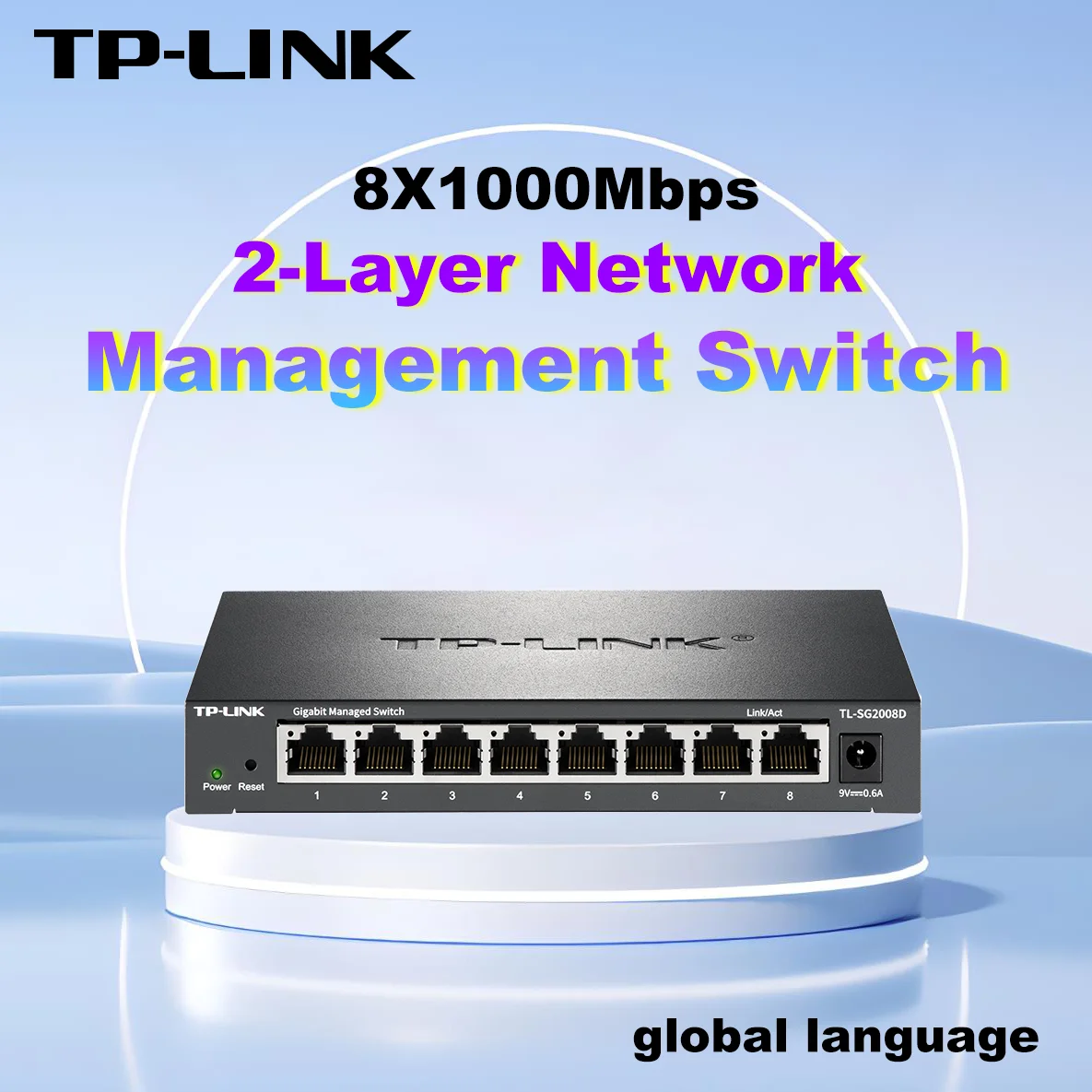 TP-LINK Gigabit Web Management 8port Switch VLAN Isolation Ethernet Hub Convergence Speed Limit 1000Mbps Internet Splitter