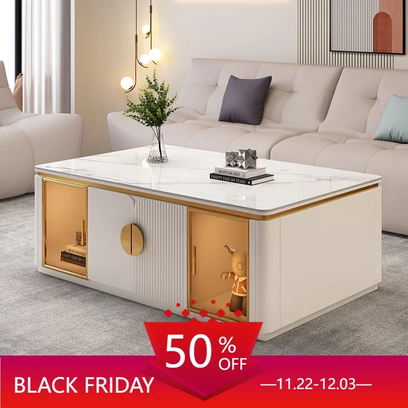 

Sofa Side Table Floor Dining Tea Living Room Center Nordic Liftable Coffee Furniture Luxury Rattan Yemek Masasi Boards Tables